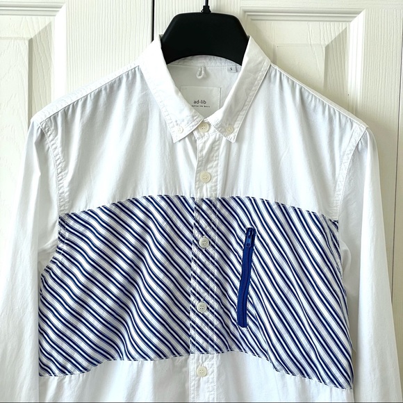 3/$30 NWOT Blue Stripe Long Sleeve Shirt for Man - Picture 2 of 10